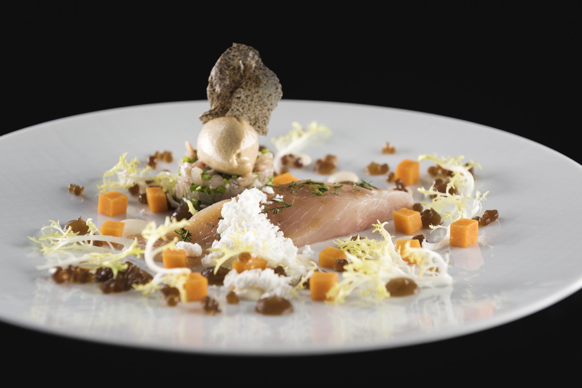 Food Fotograf Wedl Event Kulinarik am Montag Fisch Gericht Fotostudio Christoph Hasibeder Innsbruck